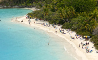 US Virgin Islands white sand beach
